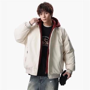 新款冬季大码羽绒棉服棉袄连帽假两件韩版宽松外套A436-2583-P95图片