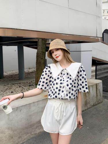 夏季新款，韩版波点小衫，女装，欧佩琳