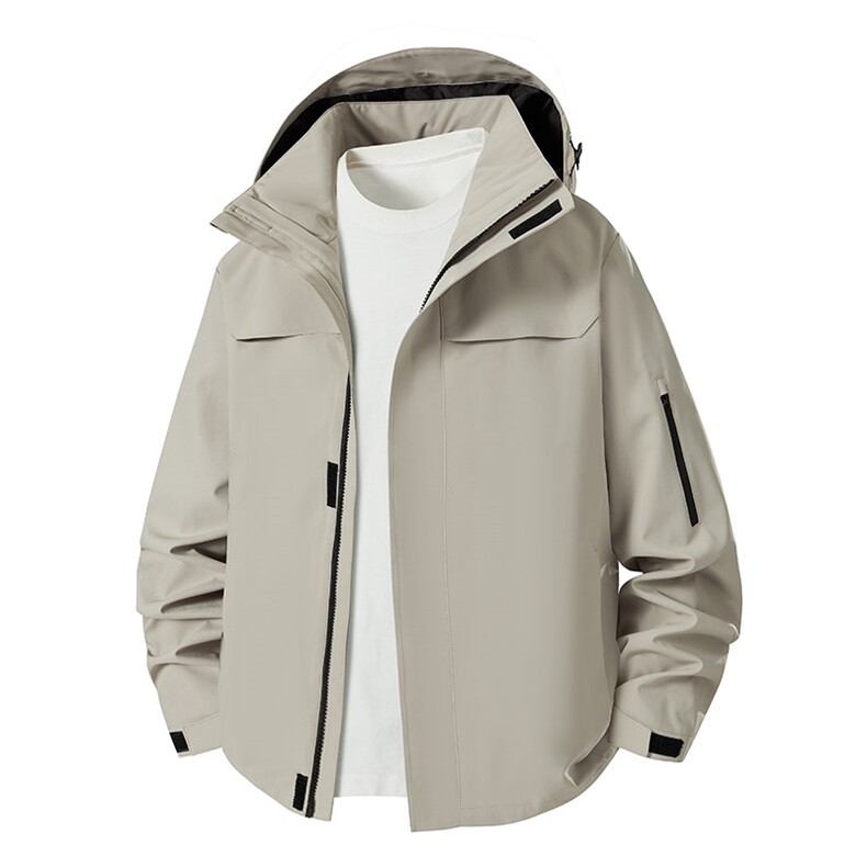 新款男女高品质户外登山服青少年学生冲锋衣夹克外套HS6606图片