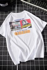 714-1-T092男装新款短袖潮日系数码印花T恤情侣潮x，男装T恤，星座714-1