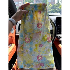 夏威夷油画风小花短裤，网图-A061-AD01611-特P30，男装牛仔裤，电商A061