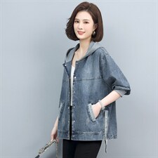 时尚春季宽松显瘦牛仔外套女款休闲百搭短款上衣，女装短外套，悦见她