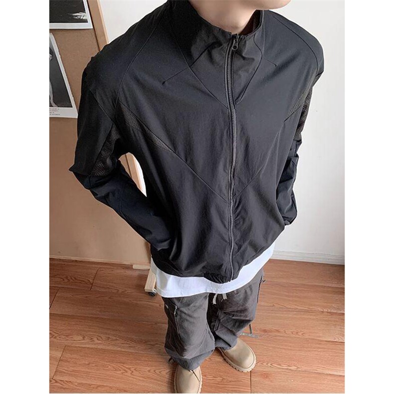 春夏款高品质冰感速干防晒服休闲户外运动外套透气弹力机能风夹克,男装防晒衣,电商A486-1