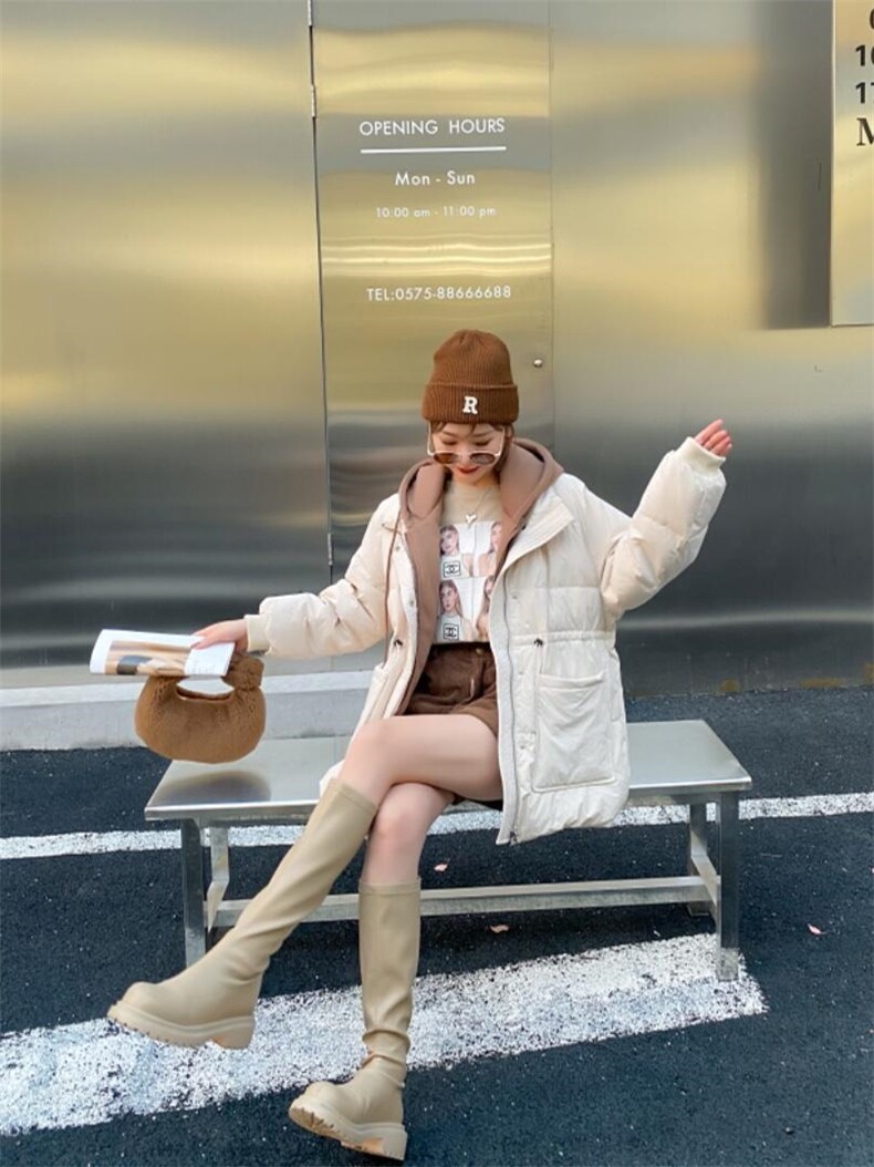 拼接羽绒服，女装羽绒服，one to one for you