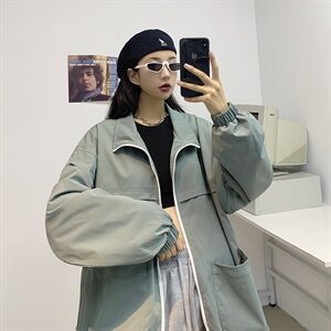 518-J 秋季中性夹克男女外套韩版港风潮流百搭图片