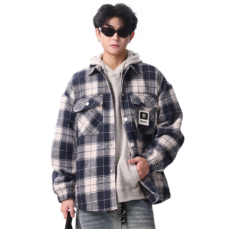 夹克男秋冬季新款港风宽松加厚泥料外套上衣JK712-P68，男装夹克，星座214-3