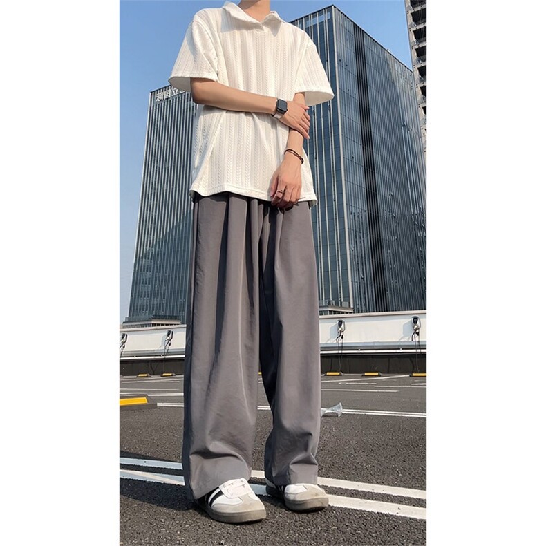 夏季冰丝速干休闲长裤宽松阔腿山本裤A529特P32控58,男装休闲裤,电商A309
