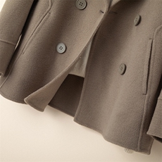 双面呢大衣女中长款2025秋冬新款修身显瘦小个子毛呢外套女羊毛，女装双面呢大衣，优远毛呢大衣