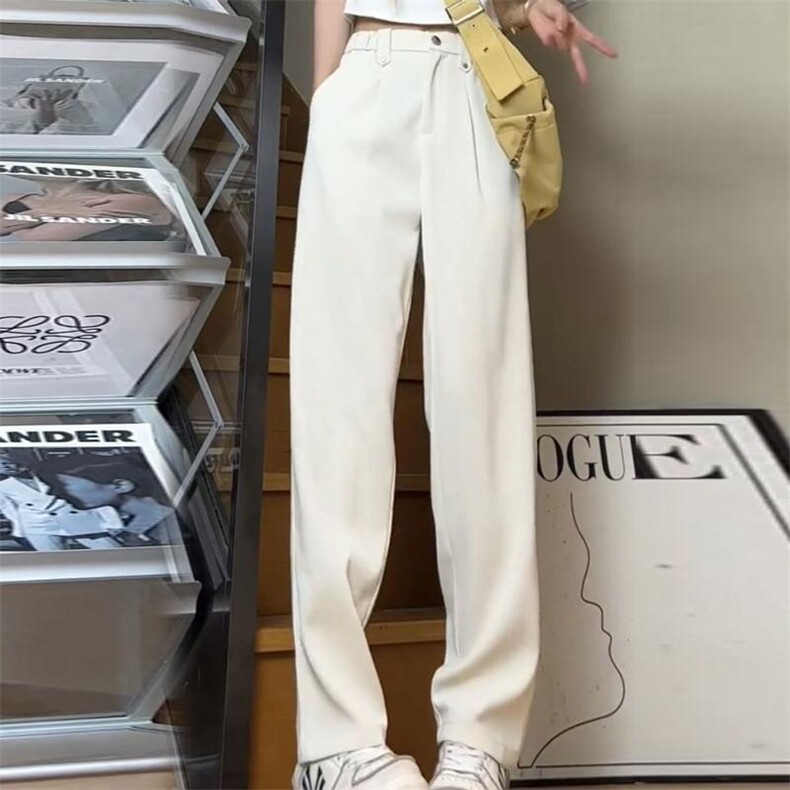 网图慎用中高腰商务长裤直筒裤西裤休闲裤男高级感A266-K125-P35，男装西裤，电商A266