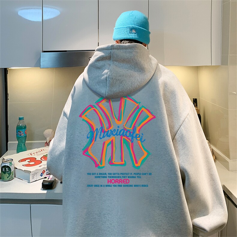 抖音供货、重磅360克现货字母印花连帽卫衣HD019-1-LMWY4481-P35,男装卫衣,电商019-1
