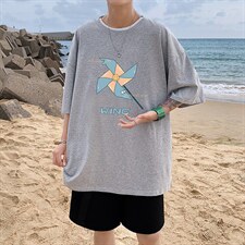 DX17112-P20纯棉短袖t恤男大码半袖打底衫宽松体恤衫港风,男装T恤,电商A040