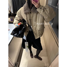 羊羔毛宽松棉衣外套情侣男女棉袄上衣D328-ZB2508-P95特，男装棉衣，电商D328