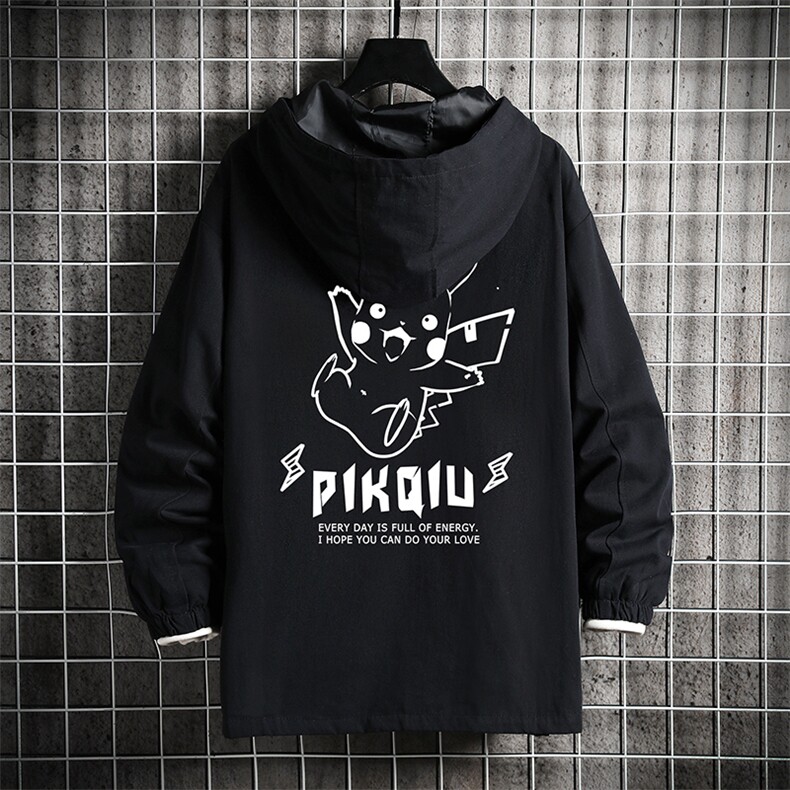 JK41078-P85 加棉款-P115 纯棉连帽夹克男士大码工装夹克男 网格图片