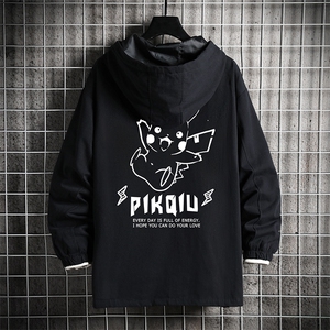 JK41078-P85 加棉款-P115 纯棉连帽夹克男士大码工装夹克男 网格图片