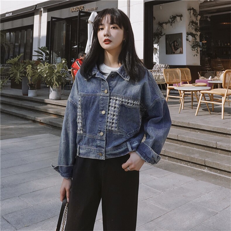 复古港风chic短款牛仔外套女春秋小个子2025新款上衣百搭牛仔衣冬,女装短外套,拾菱