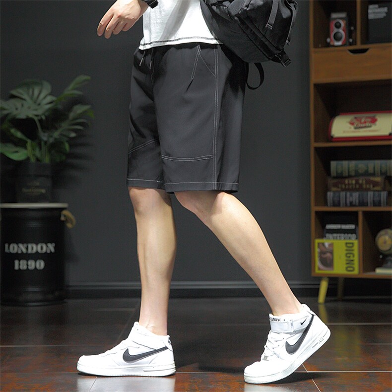 夏季新款短裤男宽松潮流港风百搭休闲五分裤运动短裤366-P20控48,男装牛仔裤,星座717