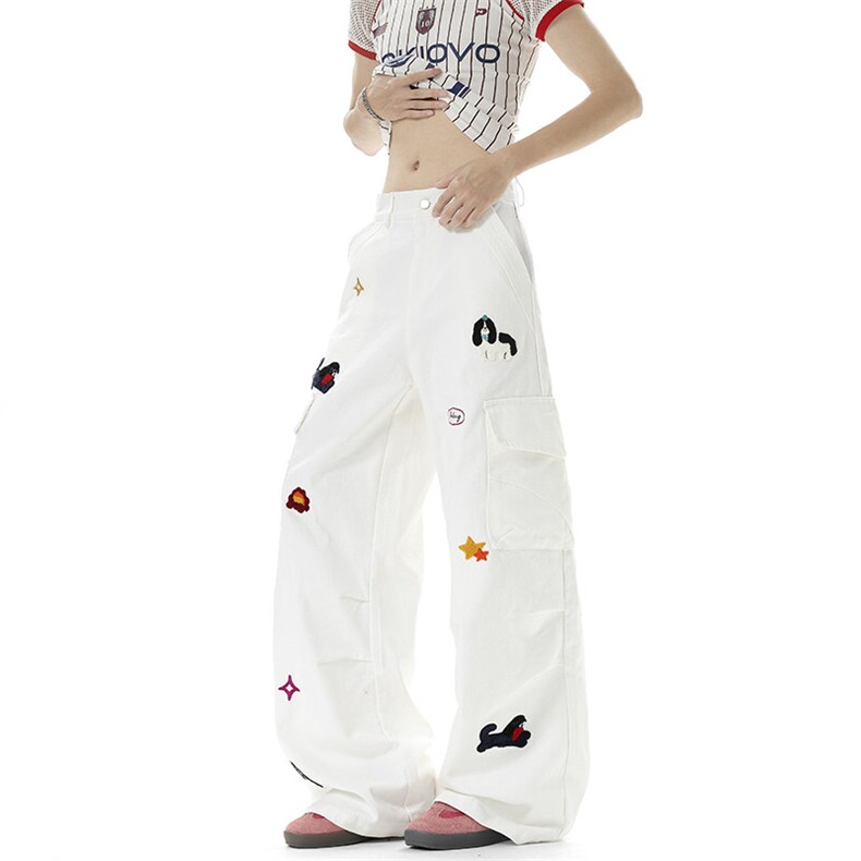 (现货)611-3BK6083特价P57美式趣味植绒小狗刺绣牛仔裤,男装牛仔裤,星座1218（原611-3）