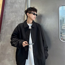 短款外套男生秋冬款美式垫肩飞行员夹克春秋男士机车上衣W32，男装夹克，星座1116A-1（原606A）