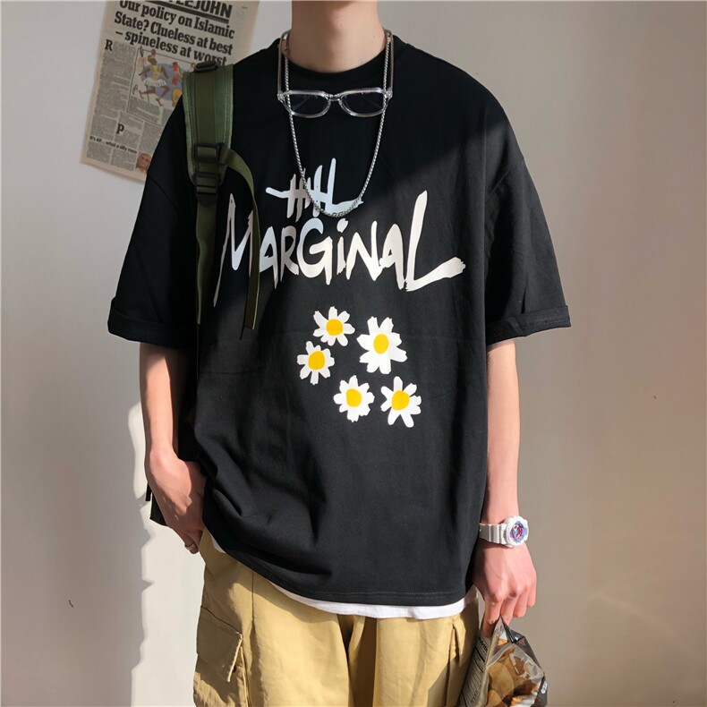 M035*INS风格宽松版百搭圆领短袖T恤衫,男装T恤,星座617A(原A401)