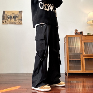 春秋季潮牌ins休闲运动长裤工装裤美式机能风冲锋裤男 K5217-P40图片