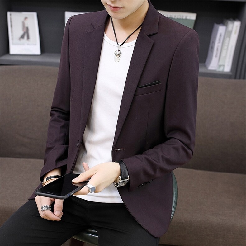 XZ8602P80西装男士修身单上衣青年帅气春秋小西装纯色西服外套,男装西服,星座510A-2