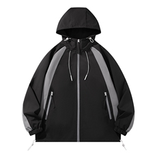 秋季新款二开宽松夹克男撞色冲锋衣外套DSA157B-JK7837-特P70，男装夹克，电商A157B