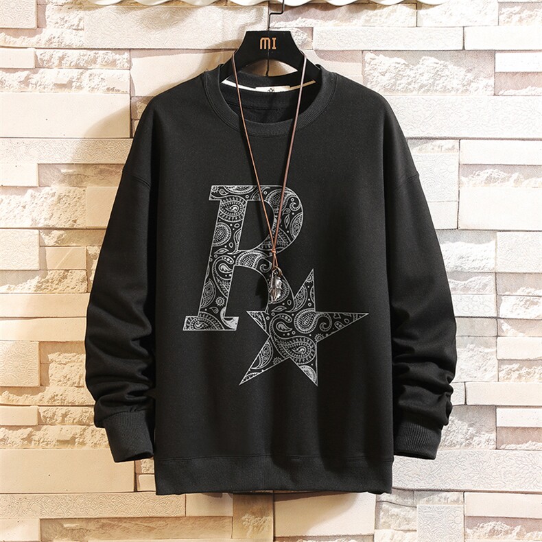 S6328-P28加绒款-P33秋季圆领卫衣男大码韩版宽松长袖外套砖墙，女装短外套，电商A040A