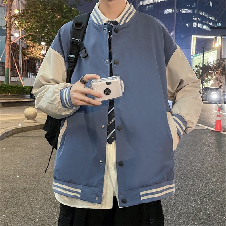 春秋季夹克男宽松港风球服外套韩版大码上衣J6301-P40,男装夹克,星座1109-2