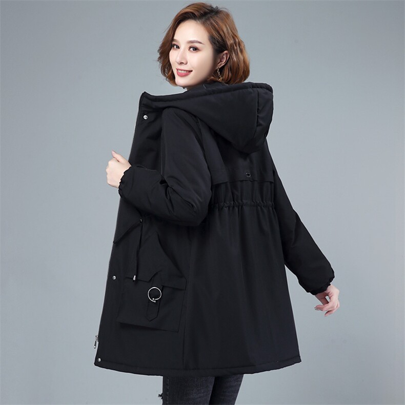 棉衣女中长款加厚羽绒棉服女韩版冬季外套女士棉袄夹棉外套,女装棉衣/棉服,曼沙奕珂