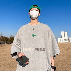 抖音得物二开现货220克夏装重磅美式高街宽松短袖t恤MT181，男装T恤，电商A486-1
