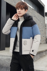 现货外贸侧飞图立领光板团体服班服宽松韩版情侣学生外套羽绒服，男装羽绒服，星座301D-5(原星座1415）