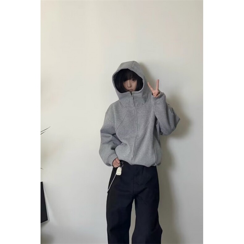 卫衣男连帽宽松潮牌字母印花百搭外套513AKS2181常规P53加绒P58,女装短外套,星座513A