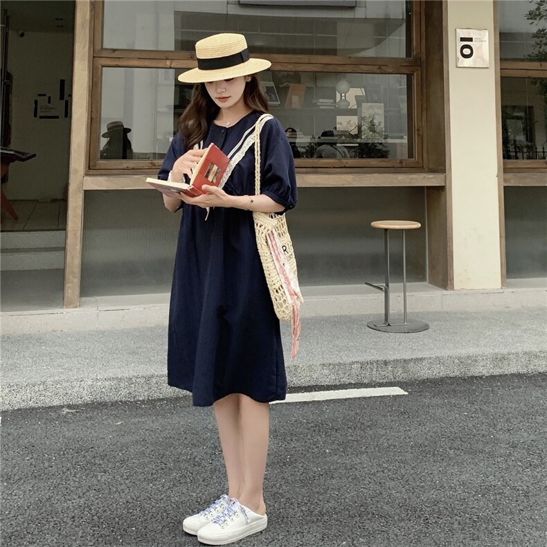 法式复古气质收腰显瘦连衣裙女2025夏季新款设计感小众中长款裙子,女装连衣裙,2C273