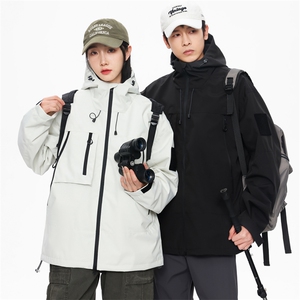 无影墙连帽冲锋衣情侣外套防风防水登山服夹克男JH-JK91-P43图片