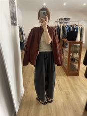 新款纯色圆领毛衣女宽松简约百搭打底针织衫柔软弹力保暖毛衫，女装针织衫/毛衣，美够羊绒