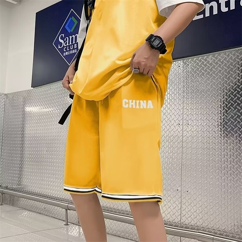 夏季薄款冰丝运动套装男女情侣宽松篮球服两件套背心短裤一套青年,男装牛仔裤,星座410-7