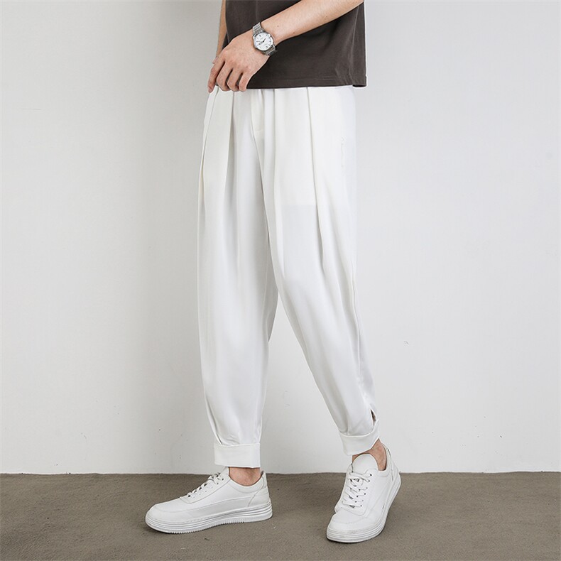 束脚裤子男韩版潮流春夏季小西裤男士宽松阔腿垂感西装裤休闲长裤，男装西裤，星座505-2（原电商A260-1)