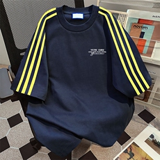 藏青拼黄织带
