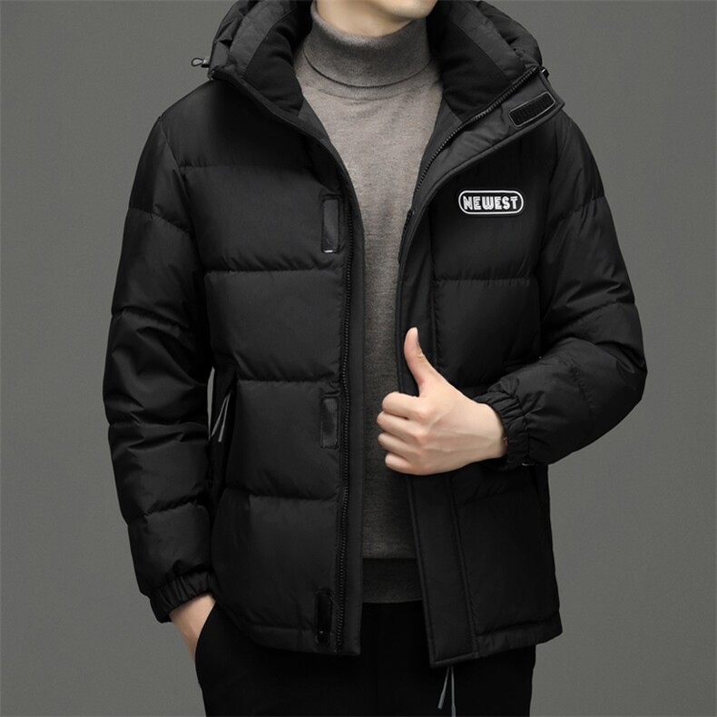冬季连帽羽绒服男士加厚保暖上衣2023新款中年商务休闲外套男装,男装羽绒服,电商B212（原钱塘6029）