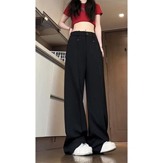 【网图现货】美式直筒铆钉设计感宽松西裤K15/P50，女装休闲裤，星座205-3
