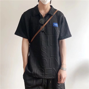 夏衫男士短袖t恤丅翻领polo衫男潮流带领外穿男装秋装上衣土图片