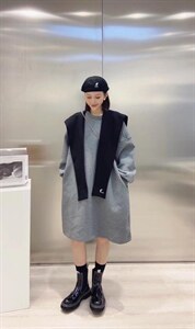 韩版卫衣裙两件套图片