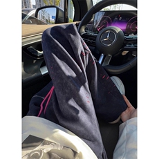 重磅运动卫裤男秋季小众设计感破洞裤子直筒宽松阔腿休闲裤CA06，男装休闲裤，星座516A