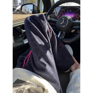 重磅运动卫裤男秋季小众设计感破洞裤子直筒宽松阔腿休闲裤CA06图片