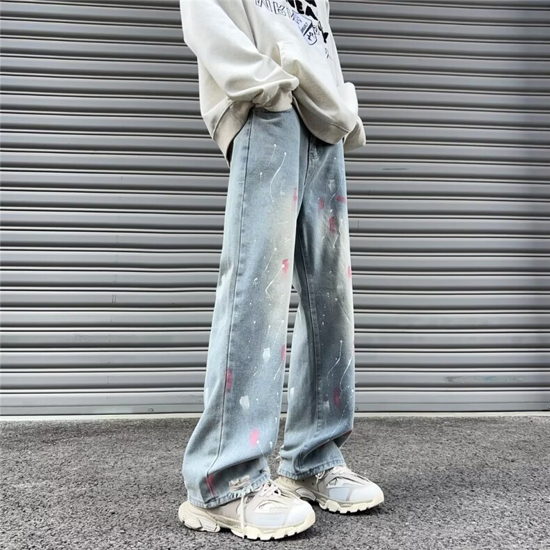 美式牛仔裤男款秋季长裤潮XK8066P45,男装牛仔裤,星座1116-2