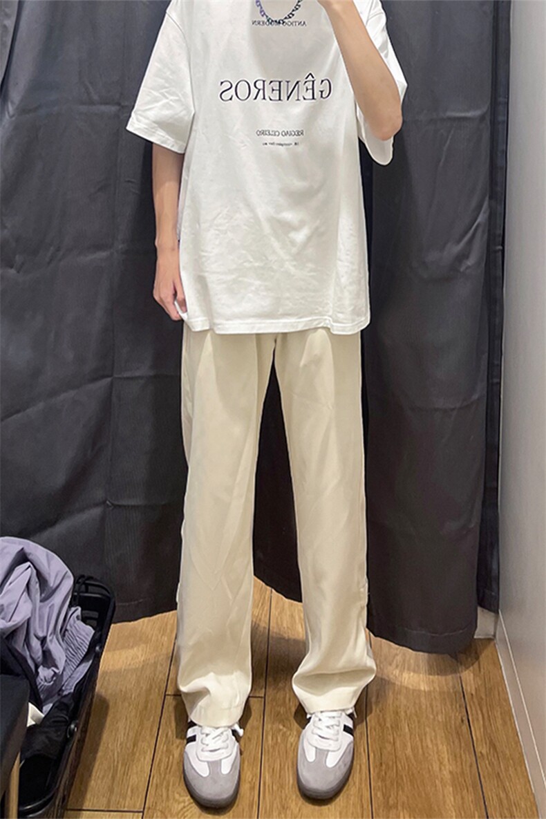 美式高街hiphop冰丝微喇弯刀休闲西裤裤货号K2427P55,男装西裤,电商A063