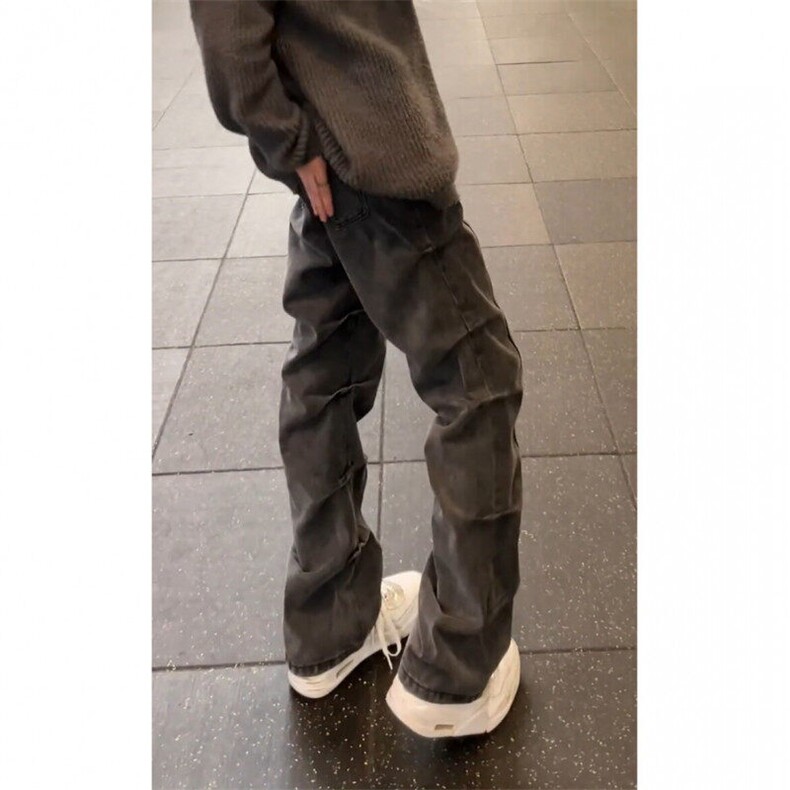 男士牛仔裤褶皱长裤A30-P45,男装牛仔裤,电商D312-1