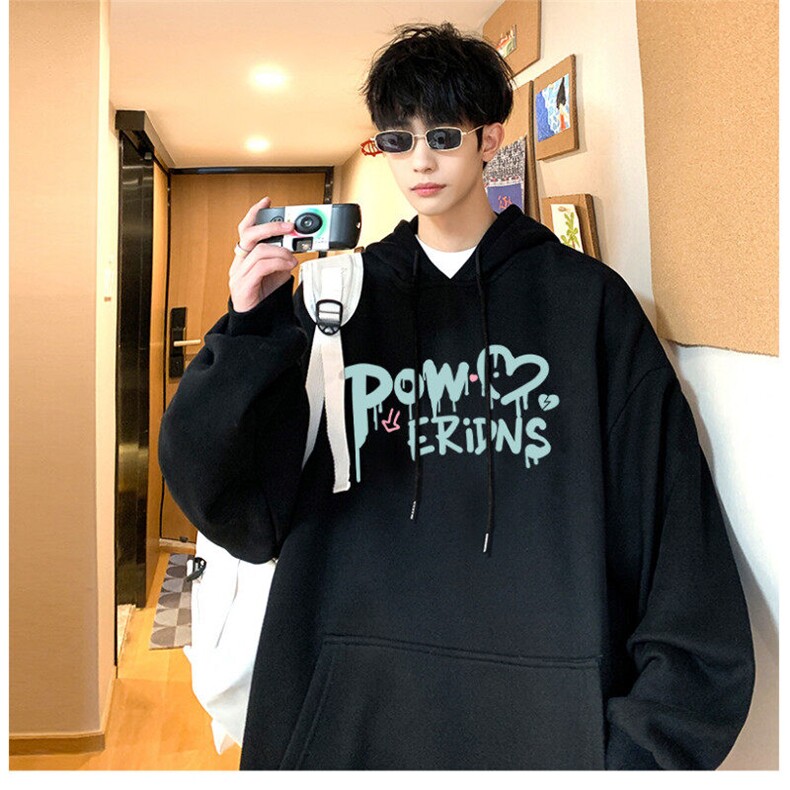 抖音供货、重磅360克现货加绒印花连帽卫衣HD019-1-LMWY44119-P40,男装卫衣,电商019-1