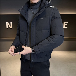 M-4XL B353 3612 P195 黑2025可拆帽羽绒服【标50控活动价288】图片