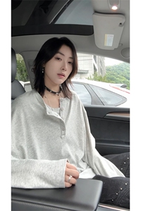 2025秋季新款 5Q4055-TP4068 哼利领长袖T恤男女美式内搭打底图片